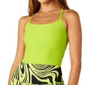 Beyond Yoga Cropped Tank - Lime Green